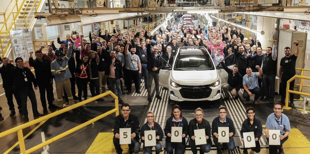 Novo Chevrolet Onix alcança 500.000 feitos no Brasil