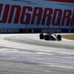 Hungaroring repavimenta curva 1 durante a noite antes da classificação