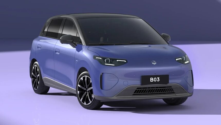 Leapmotor B03 desembarca em 2027 para enfrentar Geely EX2 e BYD Dolphin