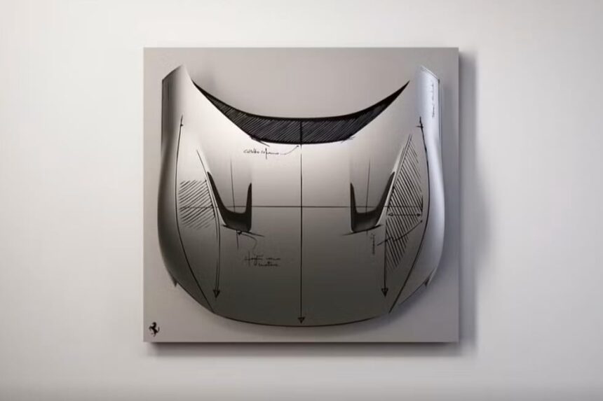 Ferrari transforma capôs e painéis em obras de arte com Sketch Body