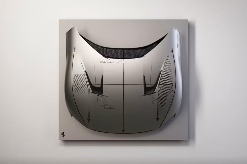 Ferrari transforma capôs e painéis em obras de arte com Sketch Body