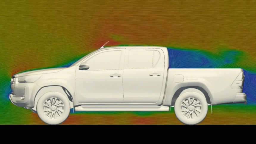 Retirar para-barros reduz só 0,01 de Cd na Hilux e agrava a altura