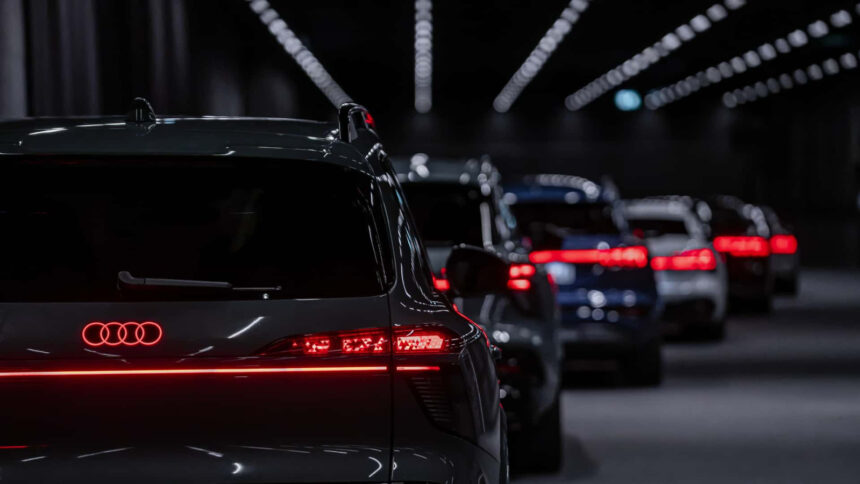 Audi Q9 estreia lanternas curvas em vidro de 0,1 mm com OLED digital