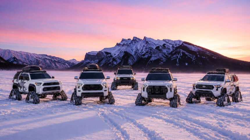 Toyota lança família Snowhunter: cinco picapes e SUVs com esteiras